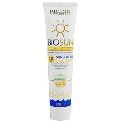 Сонцезахисний крем SPF 10 Bioton Cosmetics BioSun 120 мл