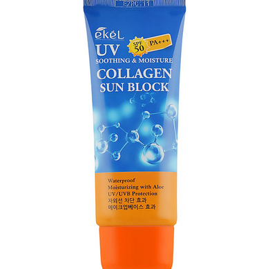 Солнцезащитный увлажняющий крем с коллагеном Ekel Soothing & Moisture Collagen Sun Block 70ml