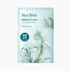 Мягкая тканевая маска чайное дерево Goodal tea tree infused water mild sheet mask 1шт