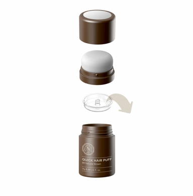 Пудра-кушон для волосся від сивини та залисин The Face Shop St. Quick Hair Puff 02 Dark Brown, 7 г