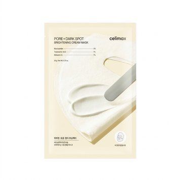 Освітлююча крем-маска для пор та пігментних плям Celimax Pore+Dark Spot Brightening Cream Mask, 1 шт.