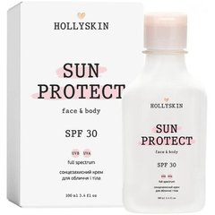 Солнцезащитный крем для лица и тела Hollyskin Sun FaceBody Cream Protect SPF 30, 100ml