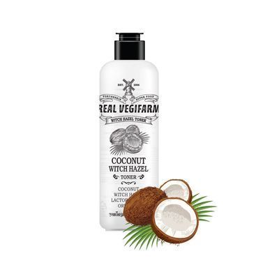Тонер для лица FORTHESKIN SUPER FOOD REAL VEGIFARM WICH HAZEL TONER-Coconut 280ml