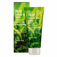 Очищуюча пінка для вмивання з екстрактом зеленого чаю FarmStay 76 Green Tea Seed Premium Moisture Foam Cleansing 100ml