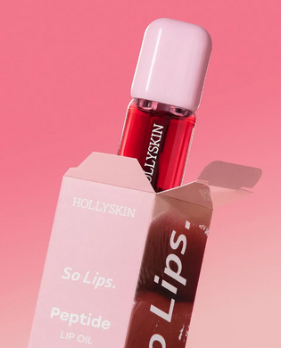 Увлажняющее масло для губ Hollyskin So Lips. Peptide Lip Oil 008. Cherry Toffee 4 мл