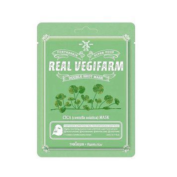 Тканевая маска FORTHESKIN SUPER FOOD REAL VEGIFARM DOUBLE SHOT MASK-Cica 23ml