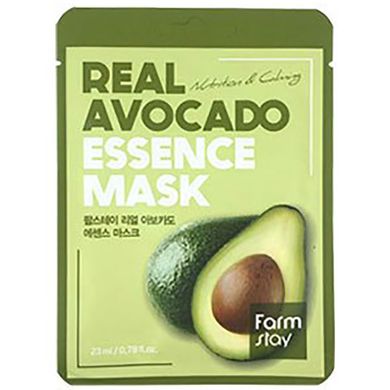 Маска тканинна зволожуюча з екстрактом авокадо FARMSTAY REAL AVOCADO ESSENCE MASK 23ml