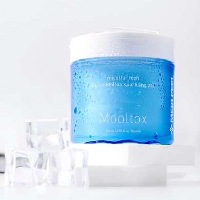 Пілінг-педи для зволоження та очищення шкіри обличчя Medi Peel Aqua Mooltox Sparkling Pad 70шт