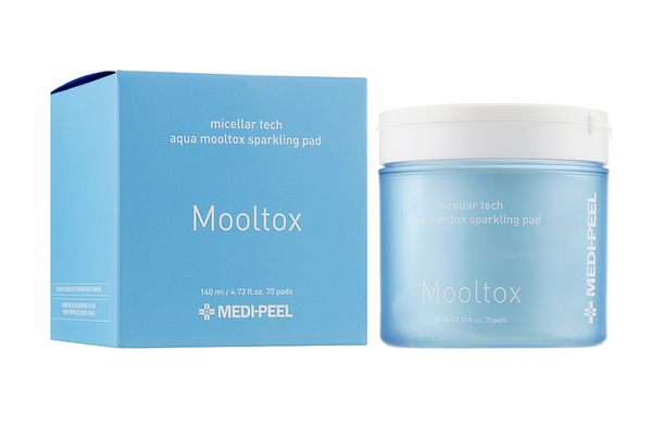 Пілінг-педи для зволоження та очищення шкіри обличчя Medi Peel Aqua Mooltox Sparkling Pad 70шт