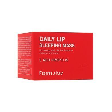 Нічна маска для губ з червоним прополісом FarmStay Daily Lip Sleeping Mask Red Propolis 20g