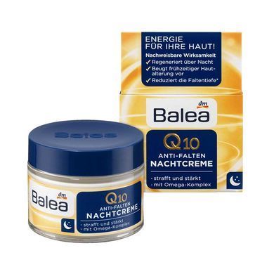 Нічний крем від зморшок Balea Q10 Anti-Falten Nachtcreme 50мл