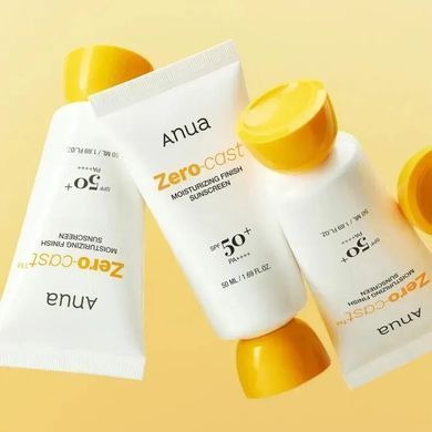 Зволожувальний сонцезахисний крем без білого сліду Anua Zero-Cast Moisturizing Finish Sunscreen 50ml
