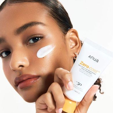 Зволожувальний сонцезахисний крем без білого сліду Anua Zero-Cast Moisturizing Finish Sunscreen 50ml
