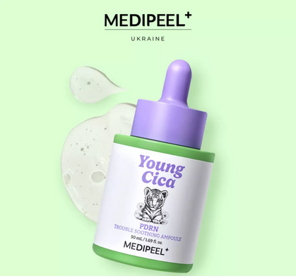 Успокаивающая сыворотка ампульная с PDRN и экзосомами MEDIPEEL Young Cica PDRN Trouble Soothing Ampou