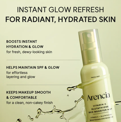 Вітамінний міст-бустер для обличчя Arencia Vitamin C Glutathione Skin Booster Mist, 100 мл