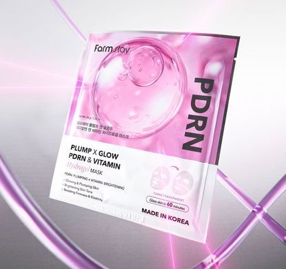 Гідрогелева маска з PDRN та вітамінами Farmstay Plump X Glow PDRN & Vitamin Hydrogel Mask 35 г