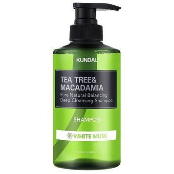 Шампунь із чайним деревом для жирної шкіри голови KUNDAL Tea Tree Macadamia Deep Cleansing Shampoo - White Musk 500ml