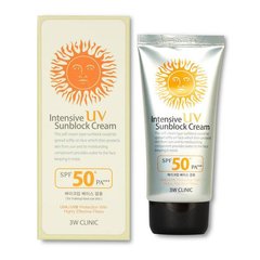 Сонцезахисний крем із арбутином 3W Clinic Intensive UV Sun Block Cream SPF50 PA 70ml