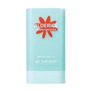 Веганский солнцезащитный стик с алоэ и рисом Be The Skin Aloerice Vegan Sun Stick SPF 50+, 19г