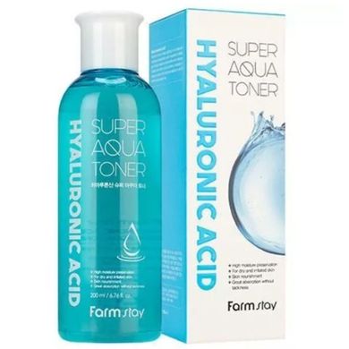 Тонер суперувлажняющий с для лица FarmStay Hyaluronic Acid Super Aqua Toner 200ml