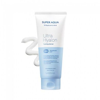 Пенка Для Умывания Увлажняющая С Десятью Видами MISSHA Super Aqua Ultra Hyalron Foaming Cleanser 200ml