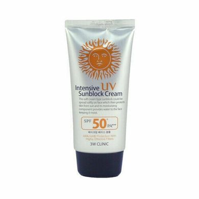 Сонцезахисний крем із арбутином 3W Clinic Intensive UV Sun Block Cream SPF50 PA 70ml