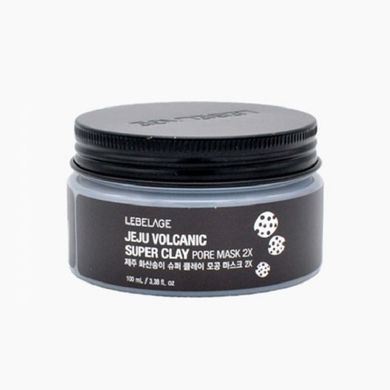Глиняна маска для обличчя вулканічна Lebelage Jeju Volcanic Super Clay Pore Mask 2X 120g