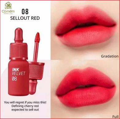 Бархатный тинт для губ Peripera Ink Velvet 08 Sellout Red