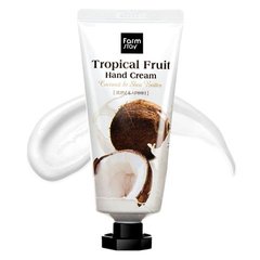 Крем для рук увлажняющий с экстрактом кокоса и маслом ши FarmStay Tropical Fruit Hand Cream Coconut Shea Butter 50ml