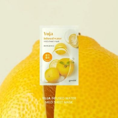 Освітлювальна маска з екстрактом юдзу GOODAL Yuja Infused Water Mild Sheet Mask 1шт