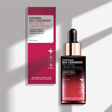 Крем-сыворотка для лица с керамидами Fortheskin Bio-Ceramide Pro Biome Cream Ampoule 50ml