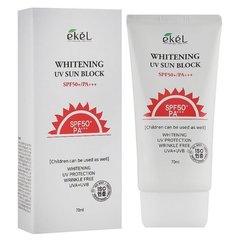 Солнцезащитный крем с осветляющим эффектом EKEL Whitening UV Sun Block SPF 50 PA 70ml