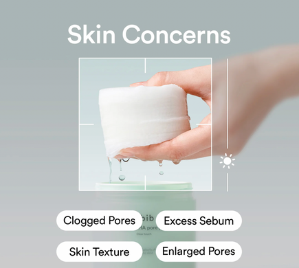 Очищувальні педи для звуження пор із LHA Abib Green LHA Pore Pad Clear Touch 230 мл 70 падів