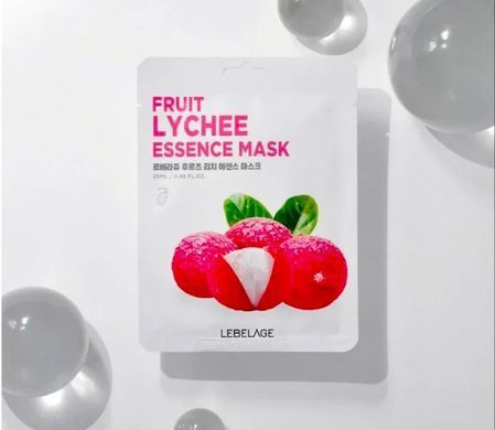 Тканинна маска з екстрактом плодів лічі Lebelage Fruit Lychee Essence Mask 25ml