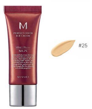 ВВ Крем Матуючий З Ідеальним Покриттям Missha M Perfect Cover BB Cream SPF42 PA+++ (20ml, 25 відтінок -теплий беж)