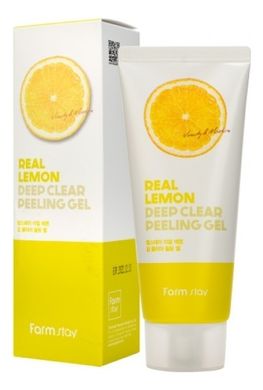 Пилинг-гель осветляющий с экстрактом лимона FarmStay Real Lemon Deep Clear Peeling Gel 100ml