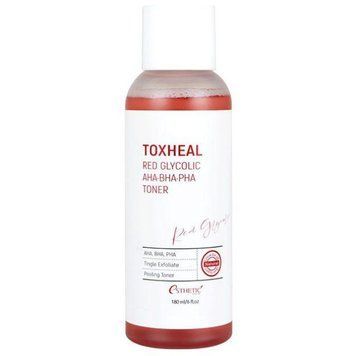 Пилинг-тонер с гликолевой кислотой Esthetic House Toxheal Red Glycolic AHA-BHA-PHA Toner 180ml