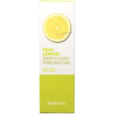 Очищаючий пілінг-гель для обличчя з екстрактом лимону FarmStay Real Lemon Deep Clear Peeling Gel 100ml