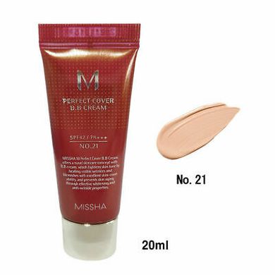 ВВ Крем Матирующий С Идеальным Покрытием Missha M Perfect Cover BB Cream SPF42 PA 20ml, 21 оттенок - светлый беж