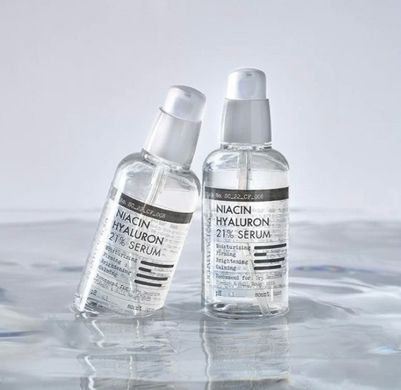Сироватка для рівного тону шкіри обличчя Derma Factory Niacinamide Hyaluron 21% Serum 80ml