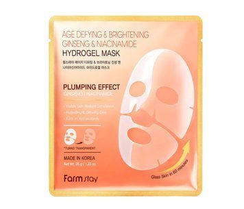 Гідрогелева маска з женьшенем та ніацинамідом Farmstay Age Defying & Brightening Ginseng & Niacinamide 35 г