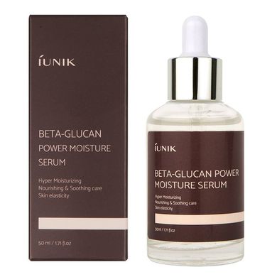 Сироватка зволожуюча висококонцентрована 98 бета-глюкану IUNIK Beta-Glucan Power Moisture Serum 50ml