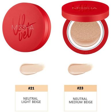 Тональный кушон для лица Missha Velvet Finish Cushion SPF50PA 23 Средний Беж