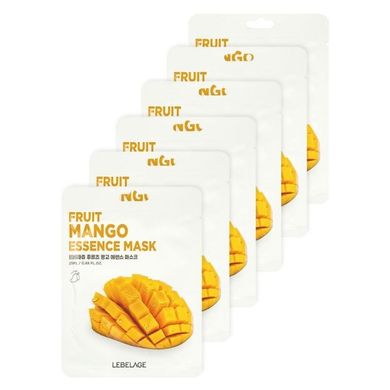 Тканинна маска для обличчя з манго екстрактом Lebelage Fruit Mango Essence Mask