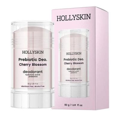 Парфумований дезодорант з гіалуроновою кислотою і пребіотиками Hollyskin Prebiotic Deo. Cherry Blossom 50g