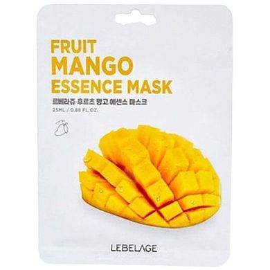 Тканинна маска для обличчя з манго екстрактом Lebelage Fruit Mango Essence Mask