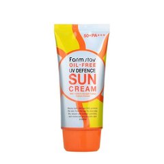 Сонцезахисний крем для жирної та проблемної дерми з екстрактом алое Farmstay Oil-Free Uv Defence Sun Cream SPF50