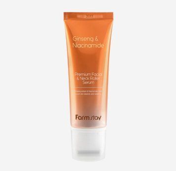Сироватка для обличчя та шиї з женьшенем та ніацинамідом Farmstay Ginseng & Niacinamide Premium Facial & Neck Roller Serum 100 мл