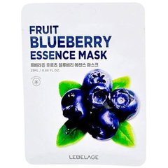 Тканевая маска для лица с экстрактом черники Lebelage Fruit Blueberry Essence Mask