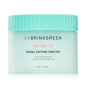 Заспокійливі тонер-педи з чайним деревом та CICA, 90 шт BRINGGREEN Tea Tree Cica Trouble Soothing T